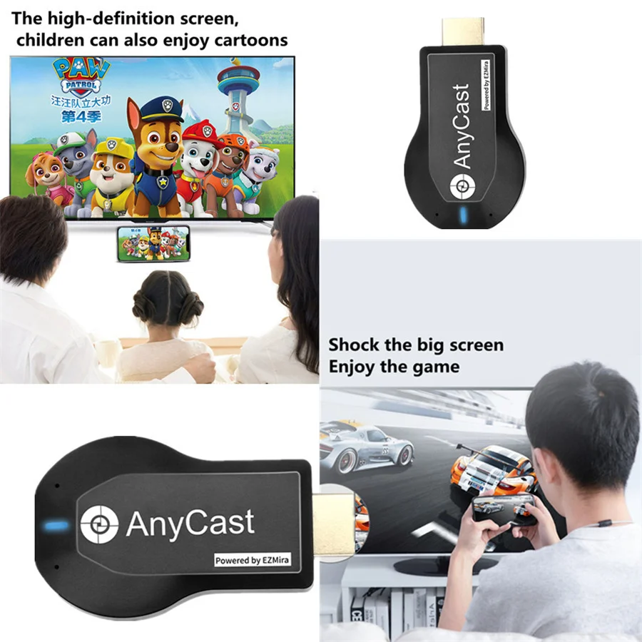 M2 Plus TV Stick Wifi Display Receiver Anycast DLNA Miracast Airplay Mirror Screen HDMI-compatible Android IOS Mirascreen Dongle smart tv sticks