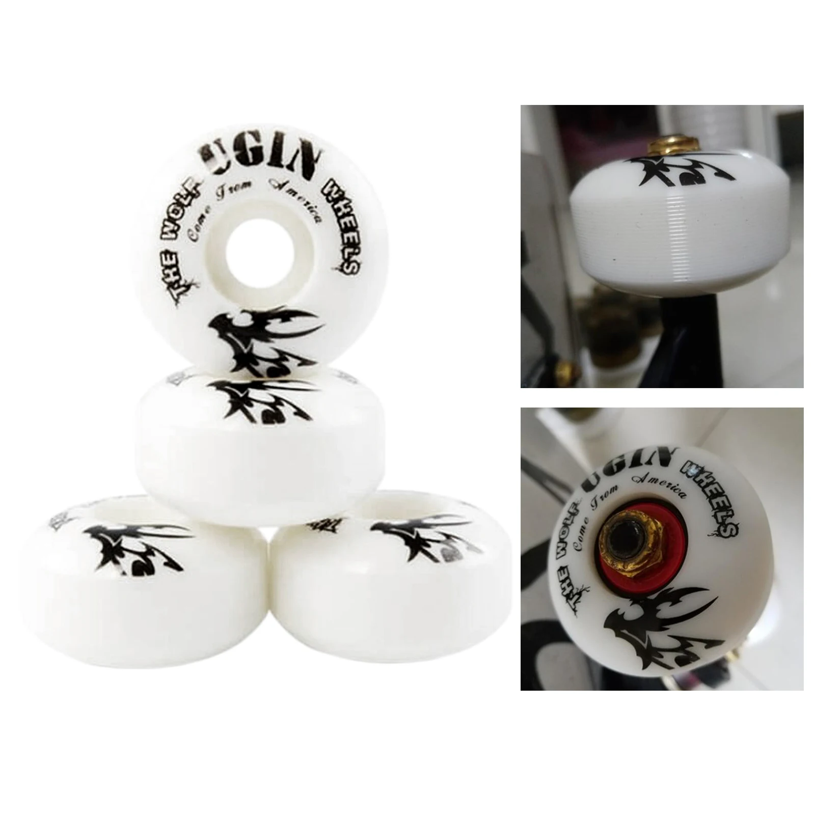 4Pieces Skateboard Wheels Set Replacement 95A Roller Cruiser Repair Wheel