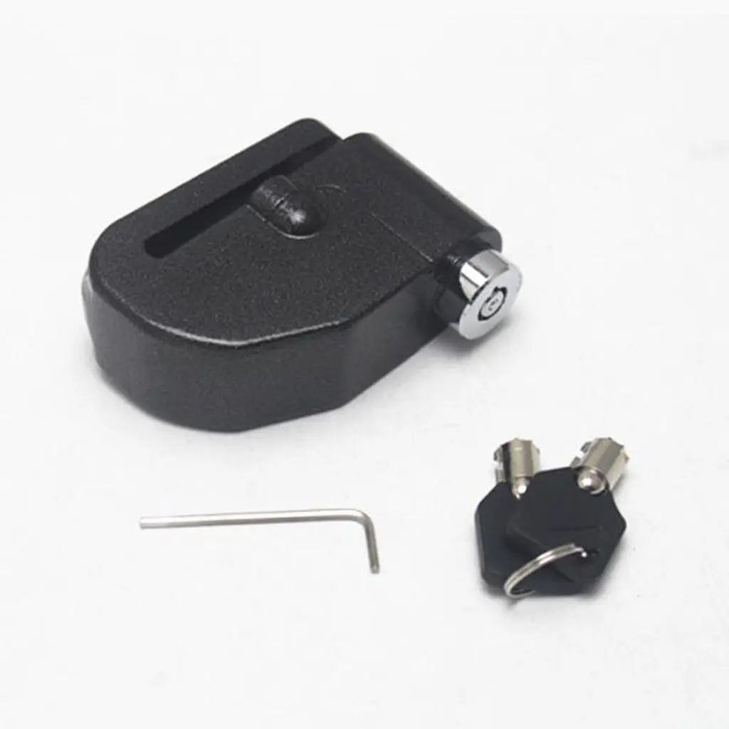 Anti Theft Motorcycle Scooter Security Disc Brake Lock Alarm with Two Keys Black