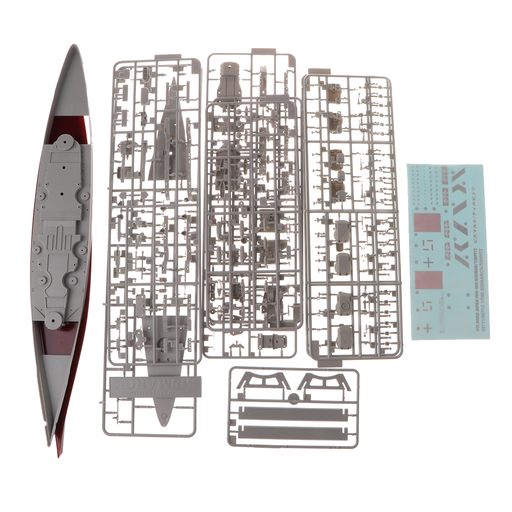 1/700 Scale German Bismarck  Model DIY Modle Kits Kids Toy Gift