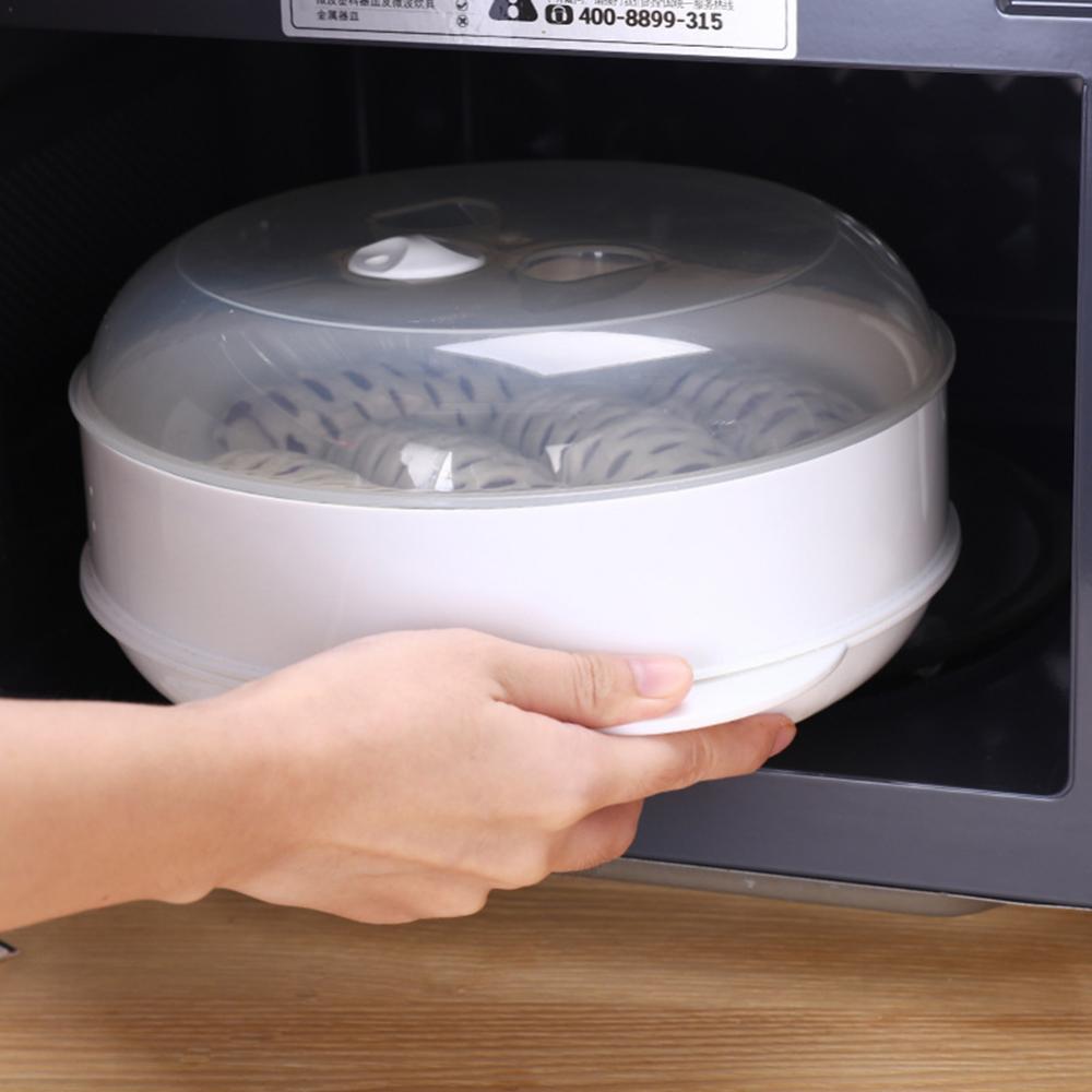 40%HOTRound Single/Double Tier Microwave Food Steamer Kitchen Veggies Fish Cookware 40%HOTRound Single/Double Tier Microwave Food Steamer Kitchen Veggies Fish Cookware