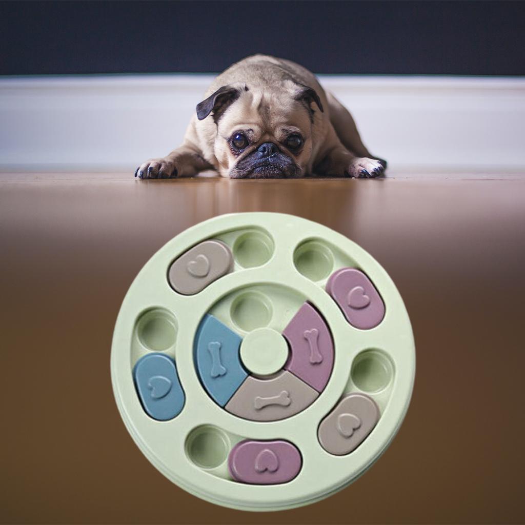 Dog Puzzle Pet Bowl IQ Interactive Slow Eating Feeding Food Bowls Portable Puppy Feeder Container