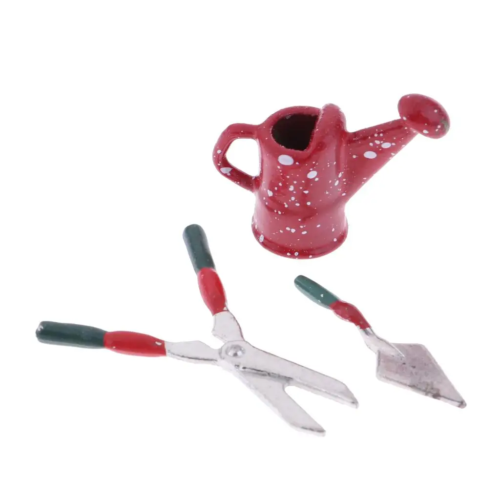 1:12 Dollhouse Miniature Accessories Gardening Tools Kit