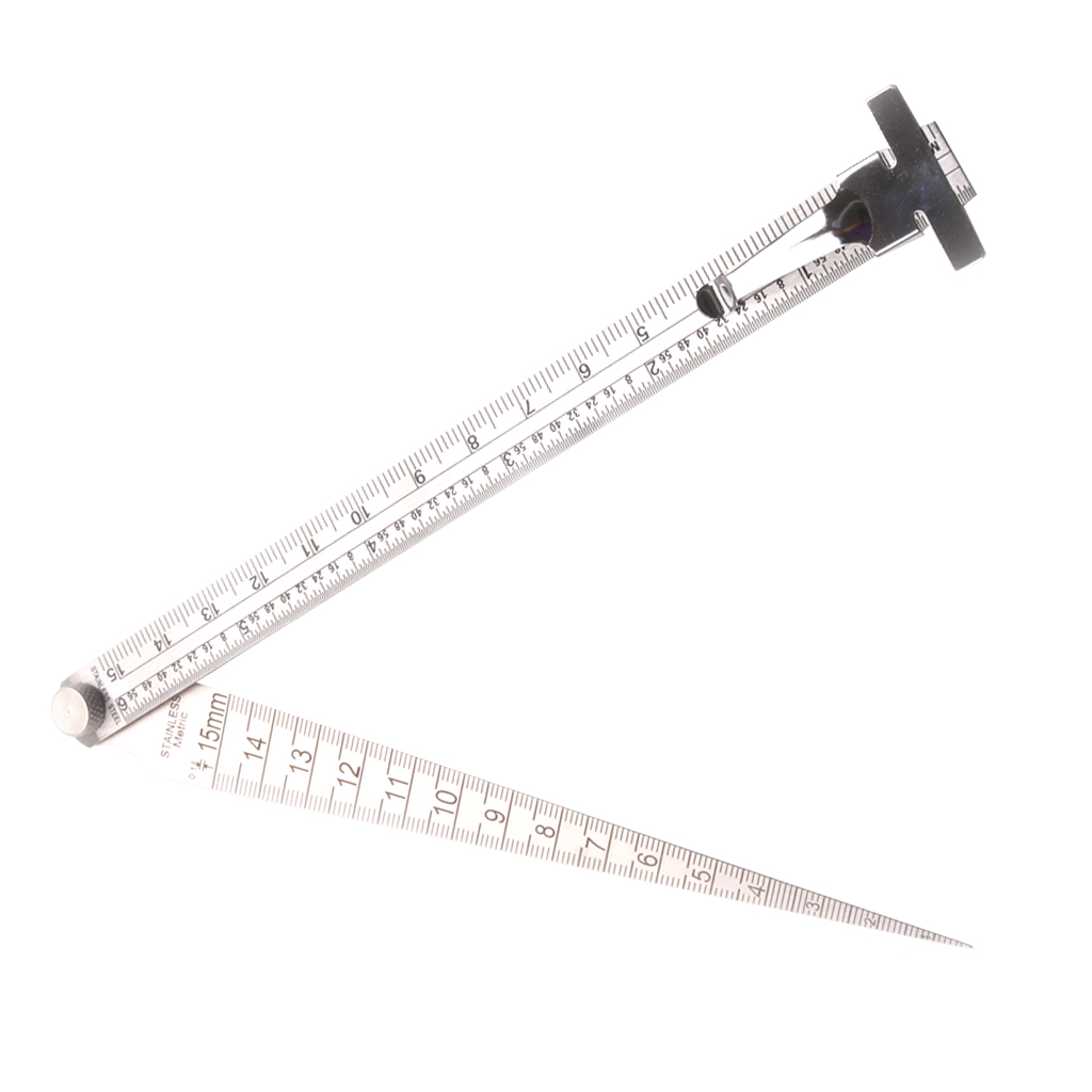 0-15mm Gap Ruler 0-150cm Straight Ruler Double Side Gap Gauge Set for Guitar