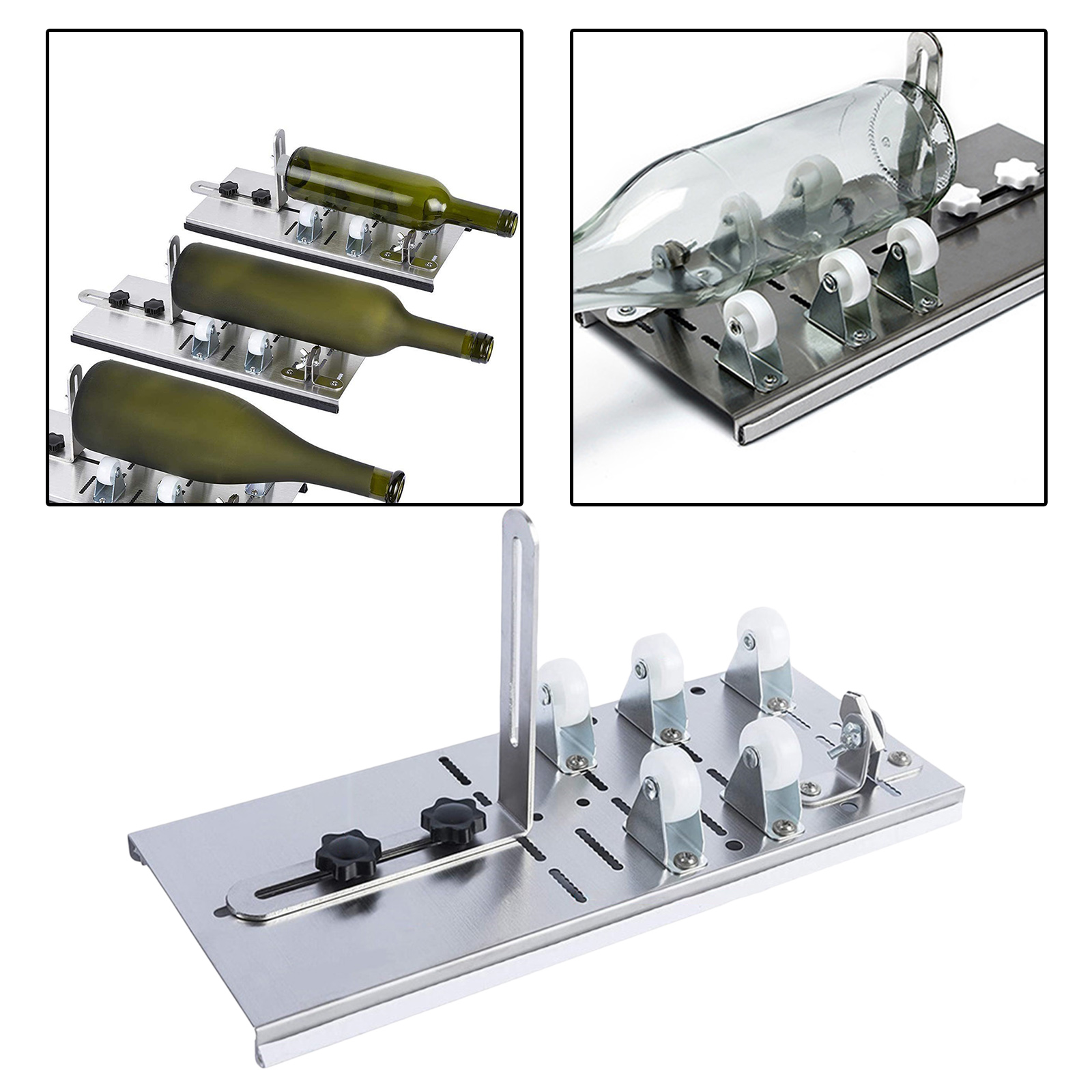 Stainless Steel Glass Bottle Cutter Safety for Wine Beer Champagne Glass Cutting Tool Christmas DIY Projects Decors