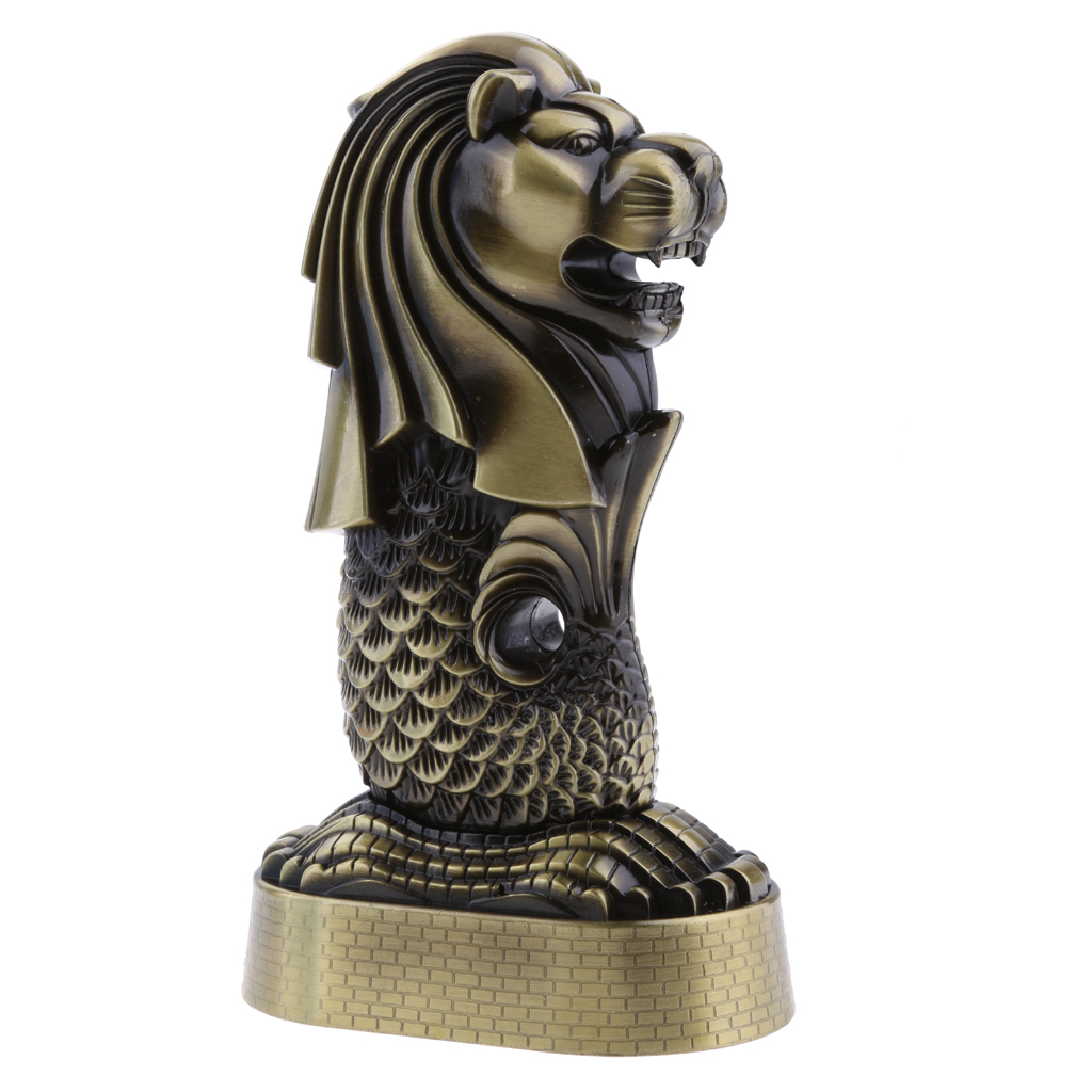 Alloy Merlion Building Model Of Singapore Crafts Home Decor Souvenir Gift Desktop Ornament Travel Souvenir