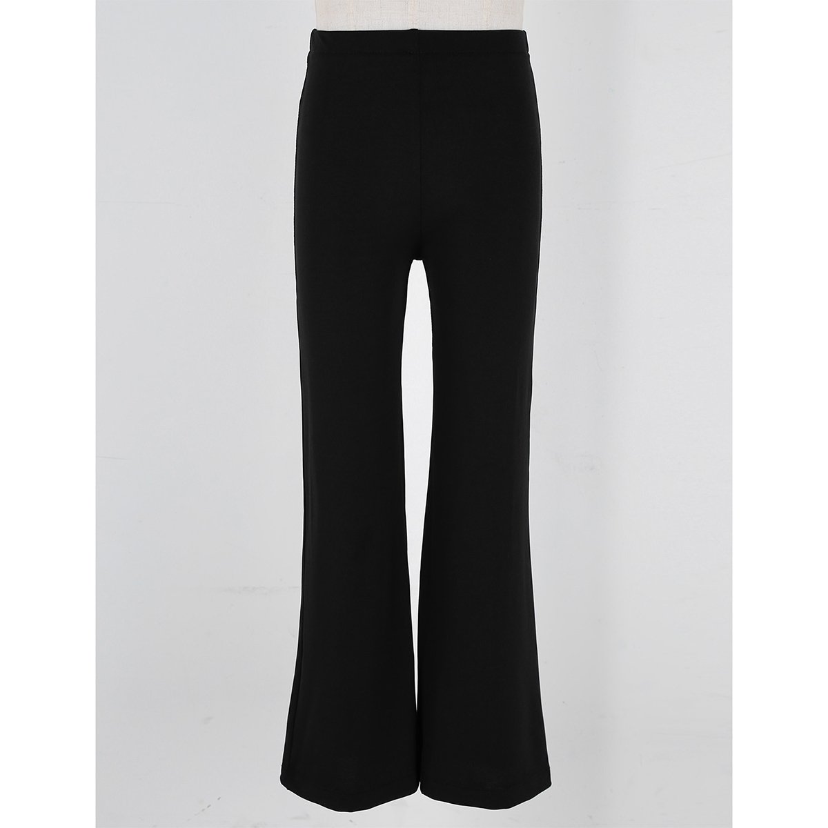 YiZYiF 6-14 Jahre Schwarz Kinder Jungen Grund Klassischen Stretchy Boot Cut Hosen Hosen Dancewear für Jazz Dance Bühne leistung – Detail 4