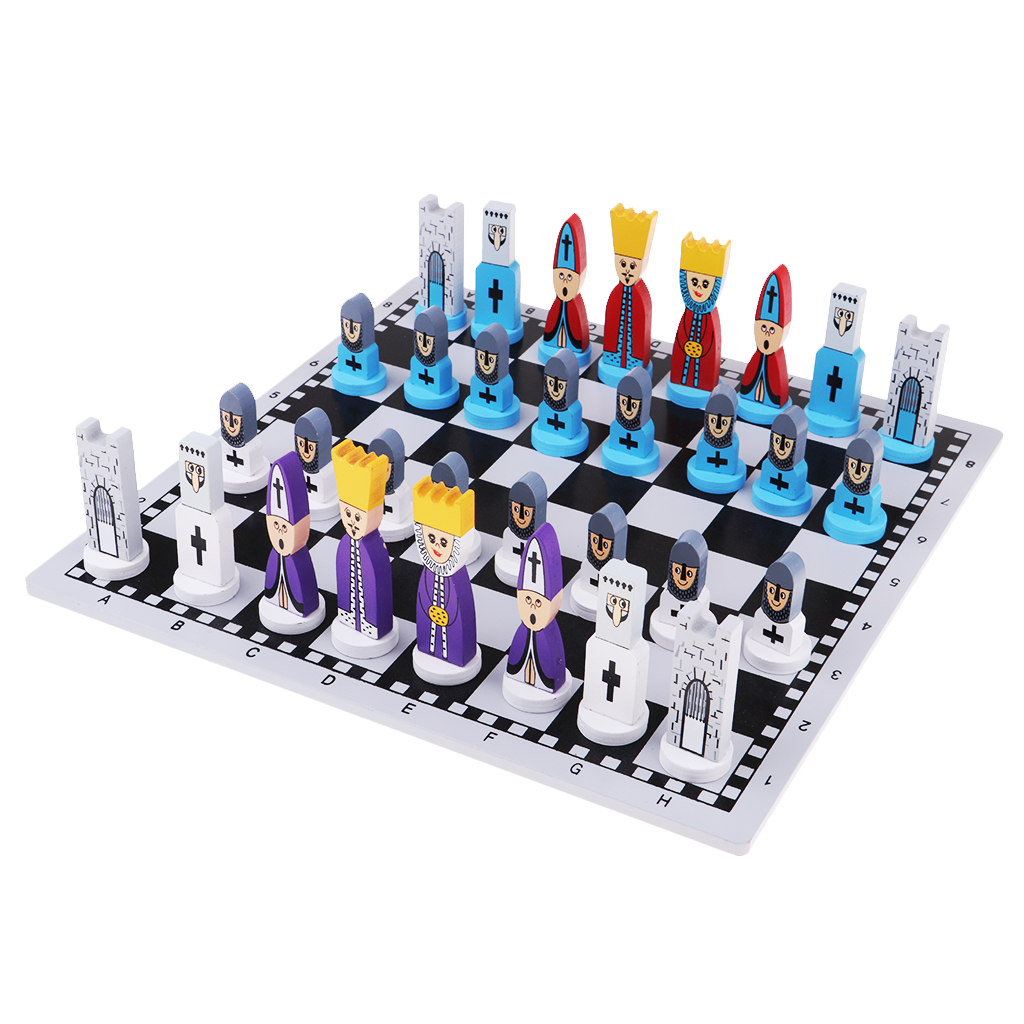 International Chess Travel Checkers Board Game Educational Kids Leisure Fun