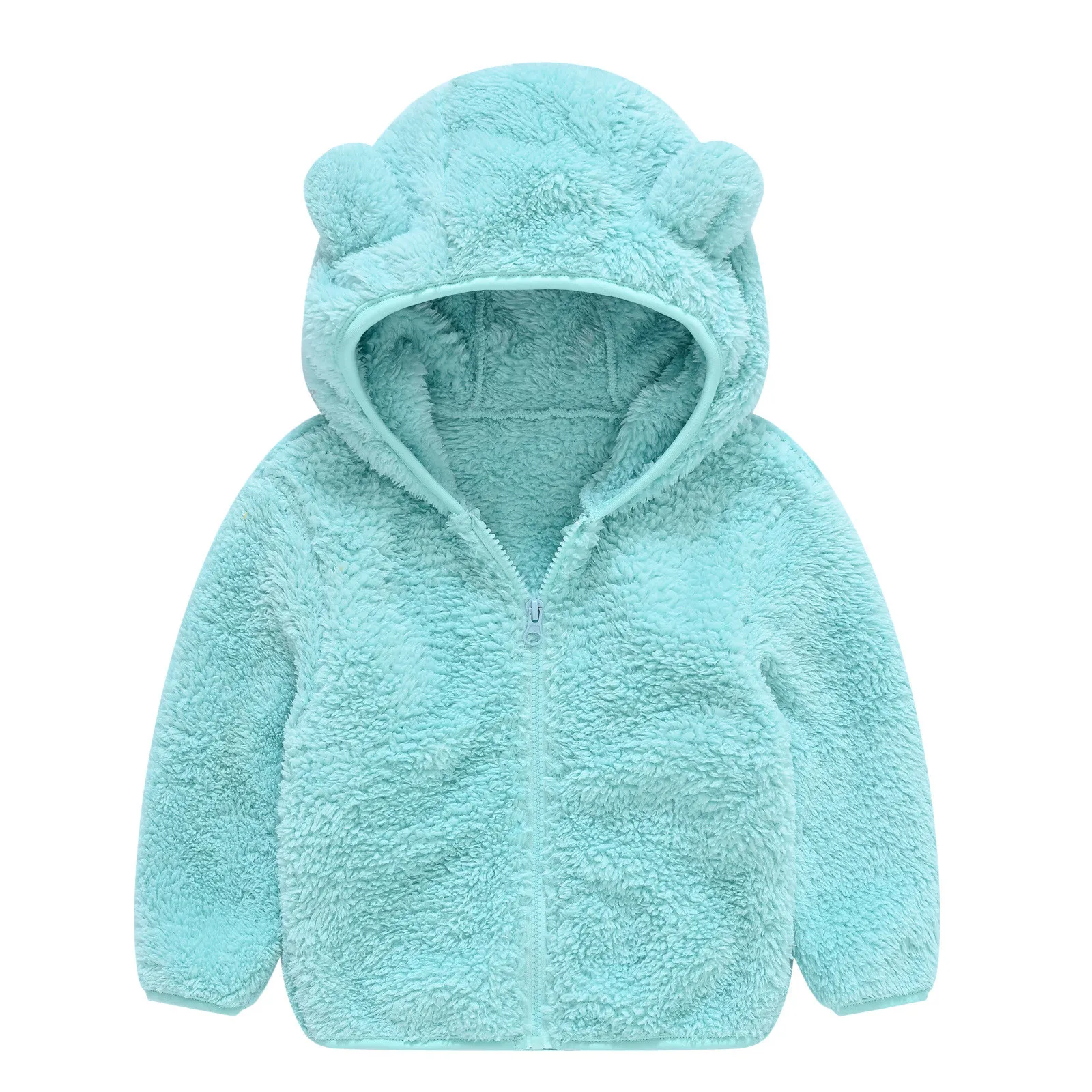 Kids Girls Boys Fleece Teddy Bear Winter Hooded Coat Jacket Warm Thick Outwear 
