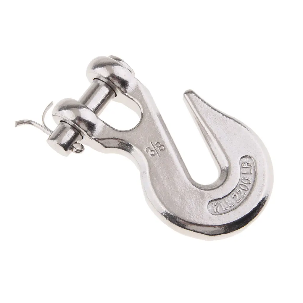 316 Stainless Steel Clevis Grab Hook Rigging Tow Winch Equipment 3/8