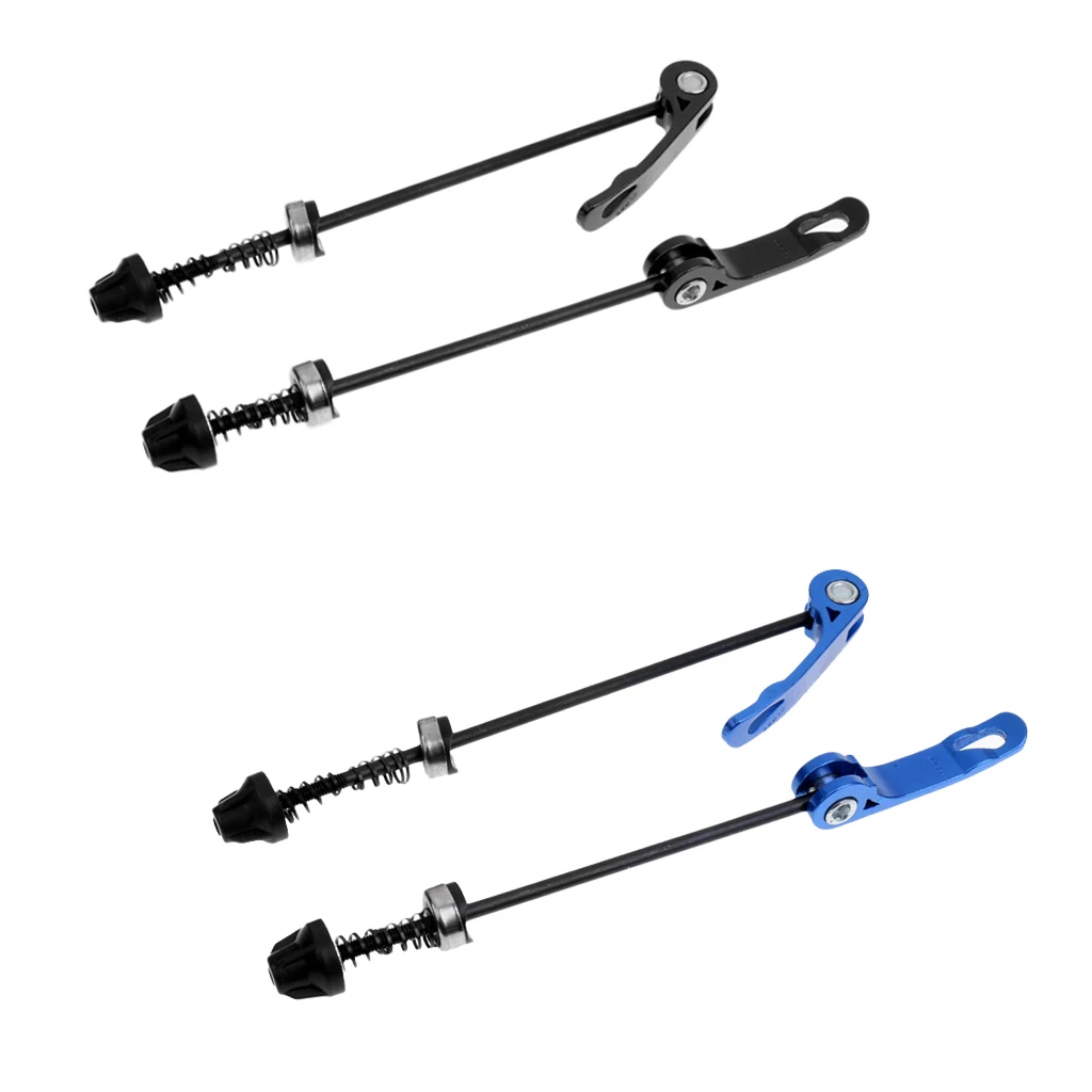 1 Pair MTB Road Mountain Bike Bicycle Wheel Hub Front and Rear Skewers Quick Release Clip Bolt Lever Axle 167/195mm