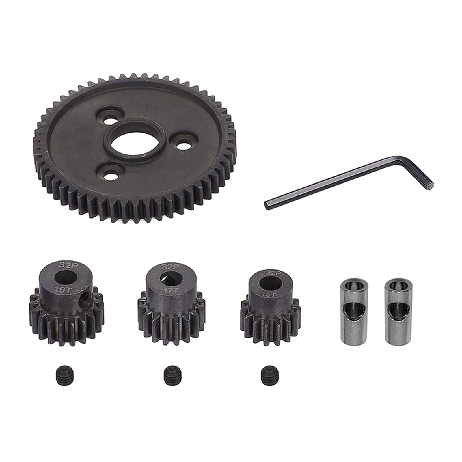 RC Car Metal Steel Spur Gear 32P Pinion Gear Set 5mm Shaft Hole for 1/10 Summit RC Car Replacement Parts Accessories