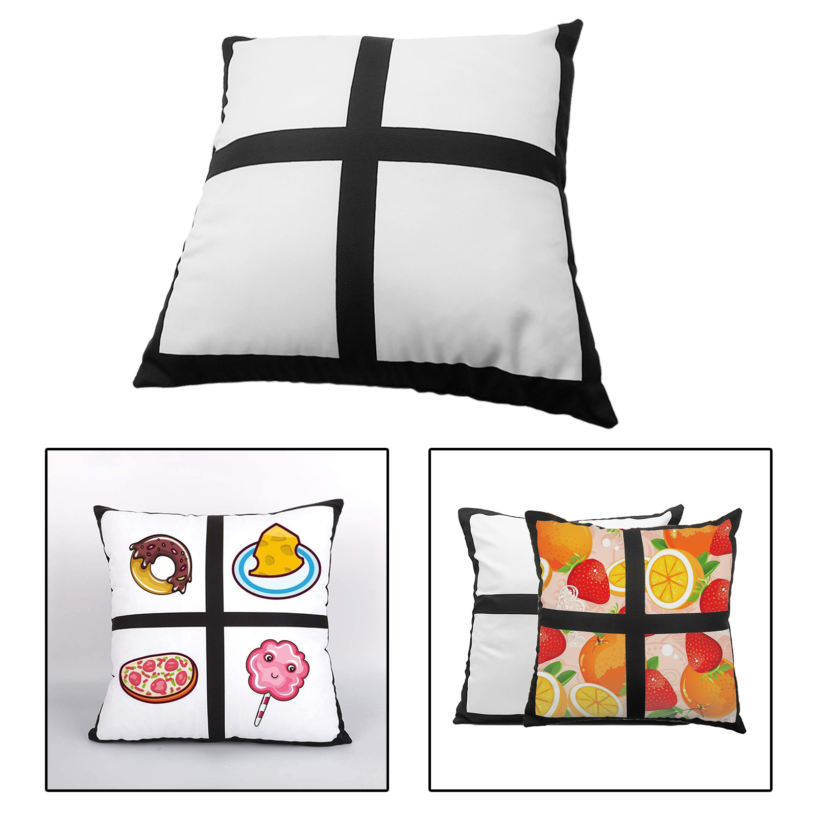 40x40cm Sublimation Blanks Polyester Panel Pillow Case for Heat Press Printing Cushion Case DIY Lover Photo Pillow Cover