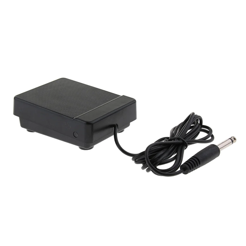 1pc Electronic Piano Sustain Pedal Controller Switch W/ 6.3mm Plug Black