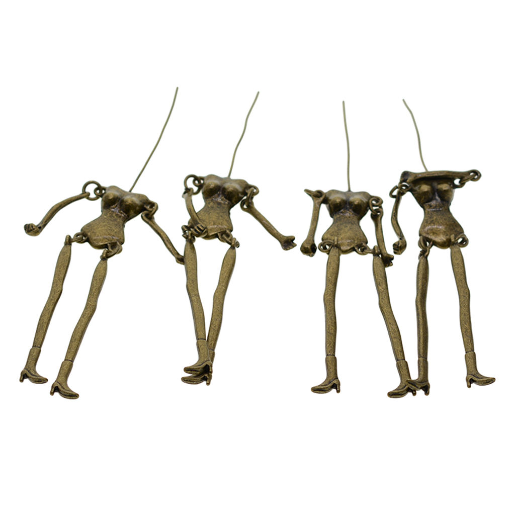 4x Steampunk Skeleton Pendants for Halloween DIY Jewelry Making Crafts