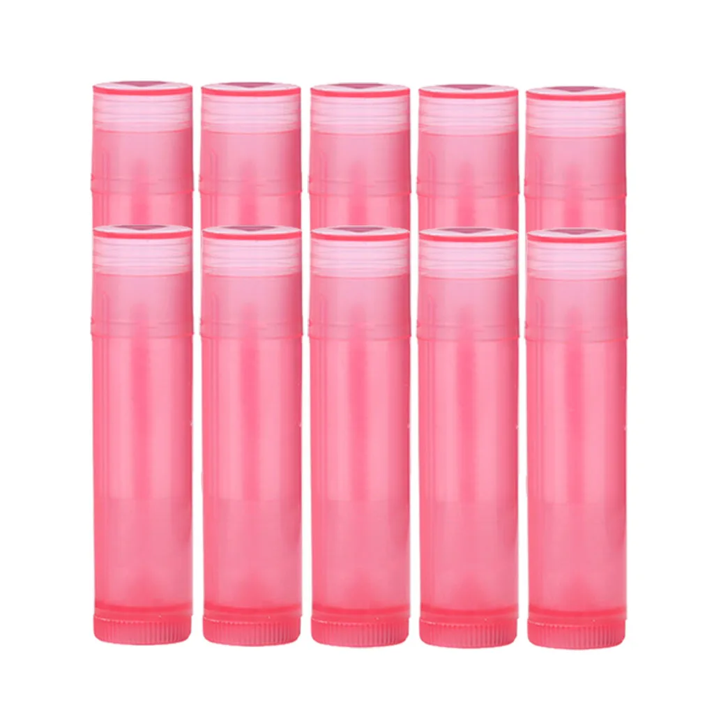 10 Packs 5g Empty Plastic Makeup DIY Lip Balm Lip Moisturizer Tubes Bottles Set