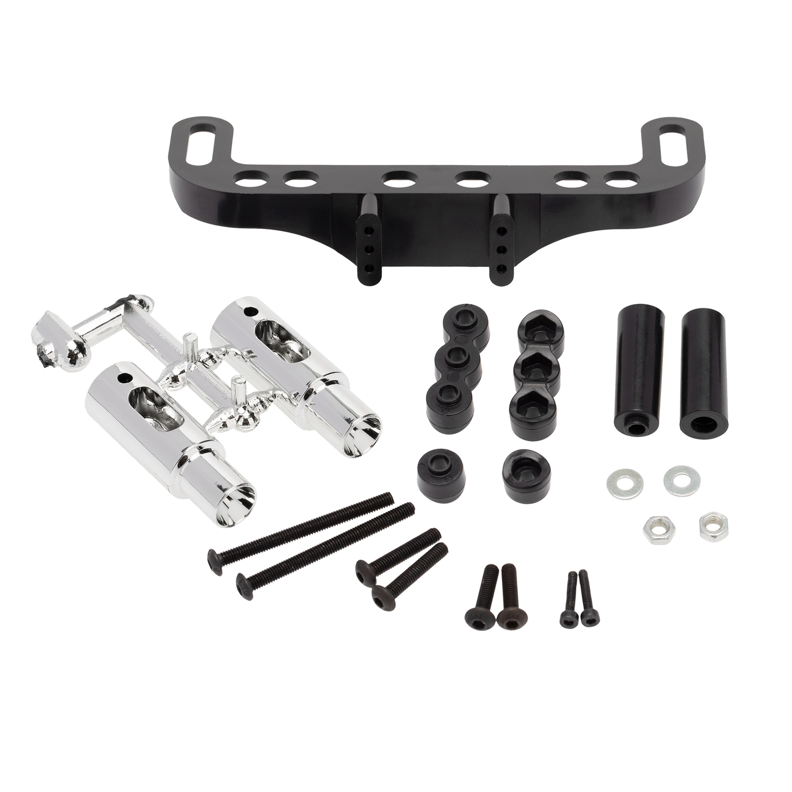 Durable Exhaust Pipe Kit License Plate Frame for 1/10 RC Car Accessories