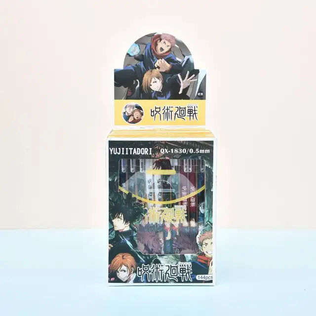 6Pcs/Set Anime Tokyo Revengers Sano Manjirou Cute Black ink Blue ink  Neutral Erasable Pen Kawaii Gel Pen kids stationery gift