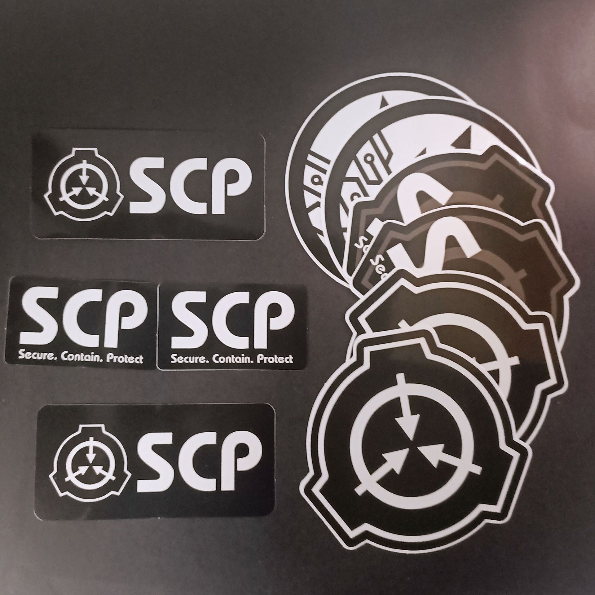 SCP Foundation управляет коллекцией и защитой черно-белых граффити DIY  Украшение мобильный телефон наклейки для компьютера | AliExpress