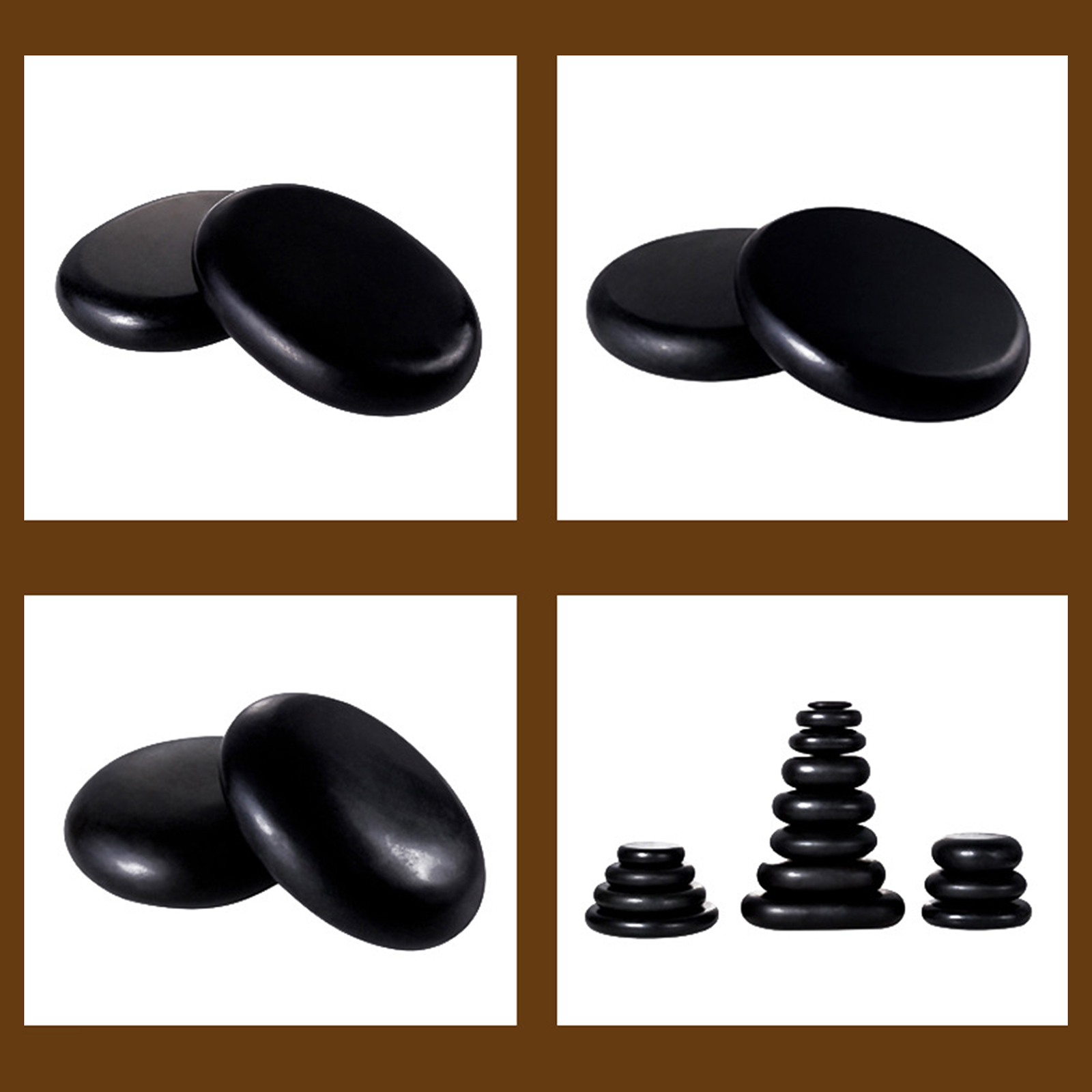  Hot Stone Massage Set Relieve Stress Back Pain Health Care Acupressure Basalt Stones for Healthcare Hot Spa Rock Stone 