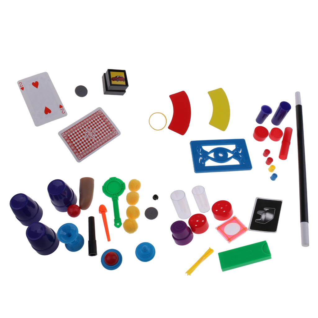 Amazing Magic Tricks Set Over 75 Classic Tricks Props Kit Mysterious Levitating Wand Kids Card Coin Trick Toys