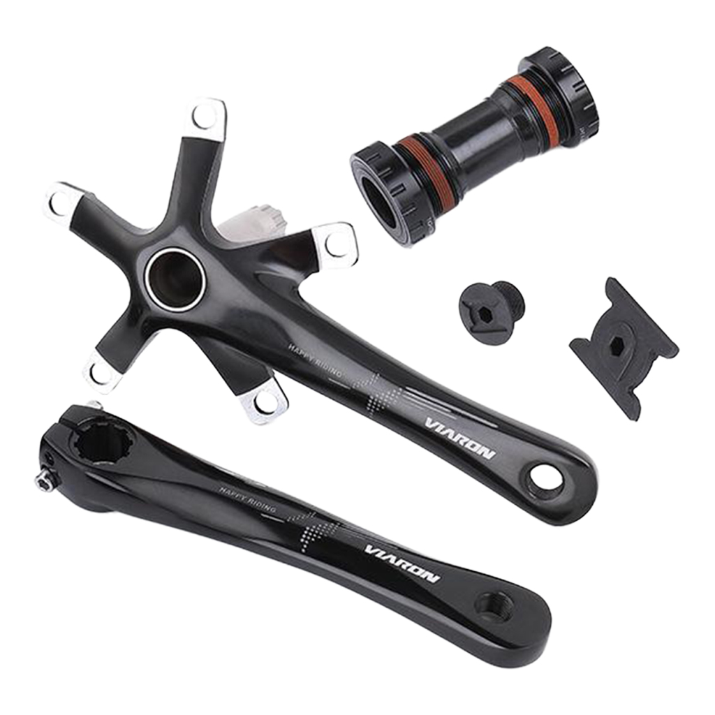 Bike Crank Arm Set，170mm 130 BCD Mountain Bike Crank Set with Bottom Bracket