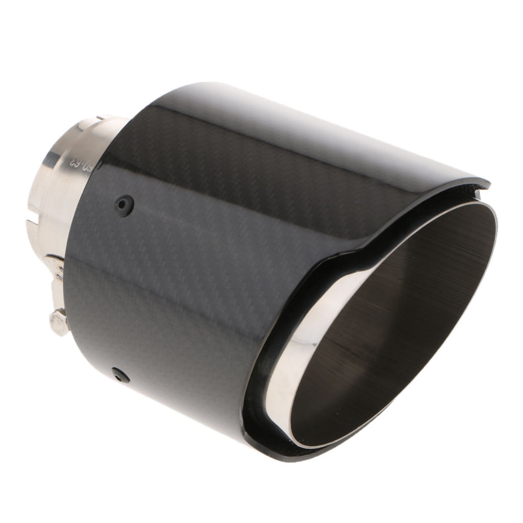 63-114mm Carbon Fiber Car Rear Exhaust Pipe Tail Muffler Silencer Universal