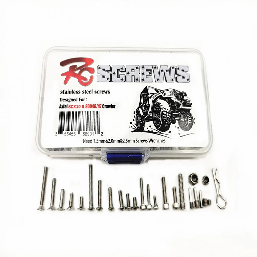 RC Crawler Screws Screw Kit Parts Sets Stainless Steel Durable For SCX-10