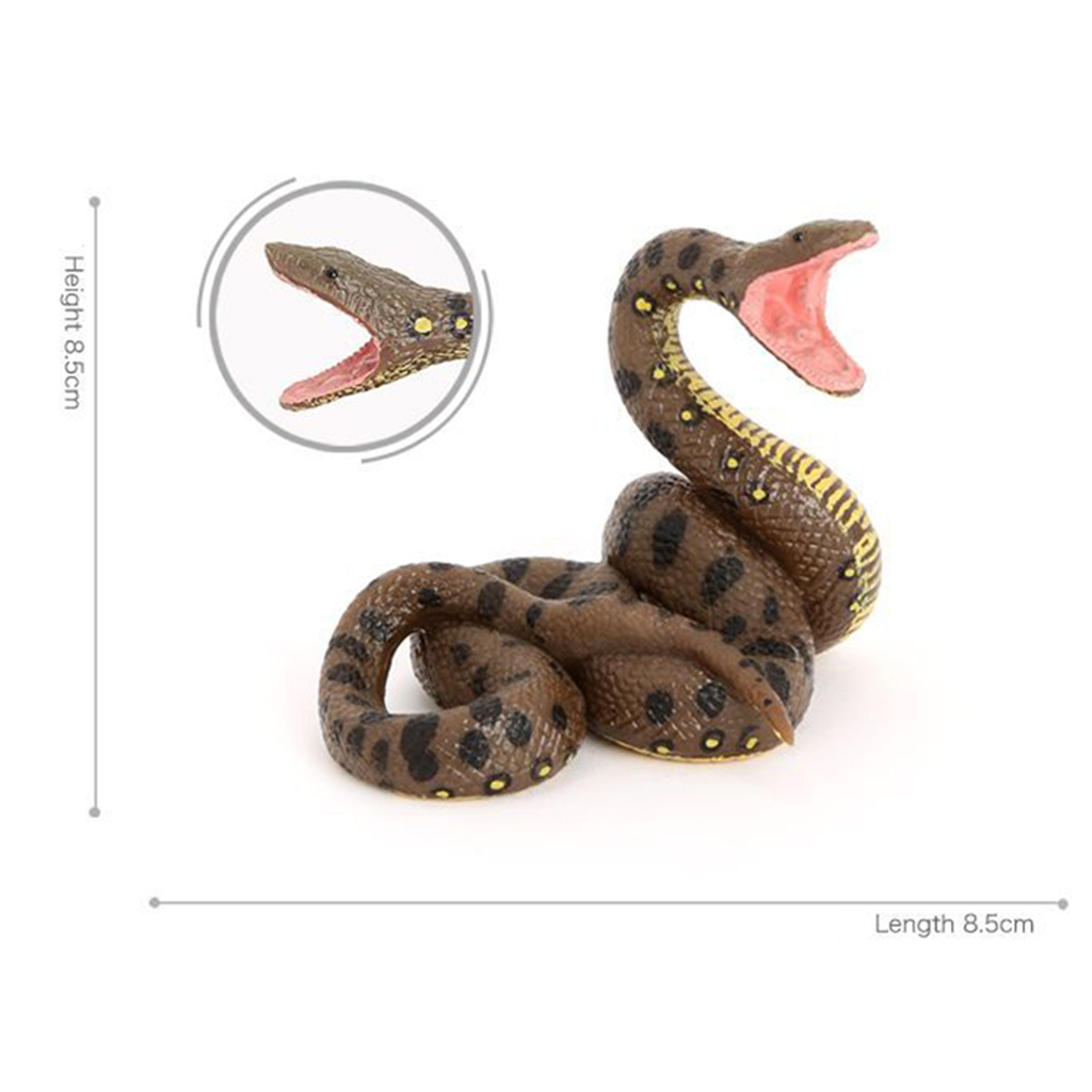 Plastic 12x Wildlife Snake Figurine Model Toys, Animal Figure Educational Toys for Kids Gift