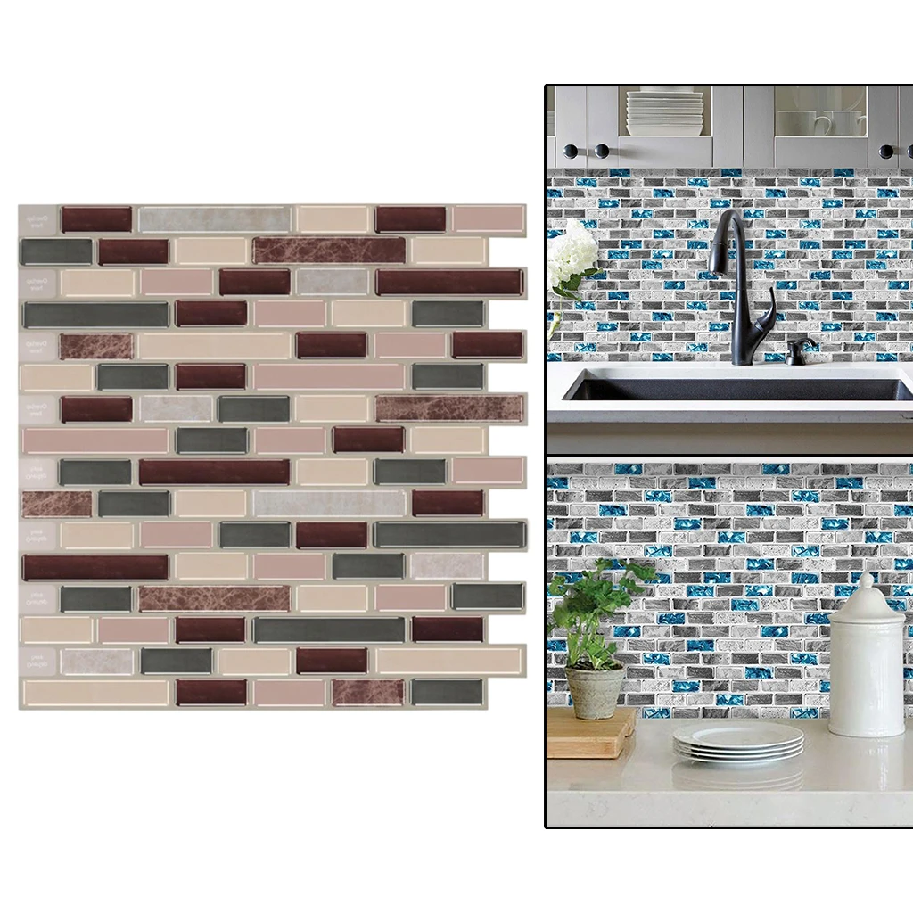 1 Sheet Wall Tile Sticker for Home Decor, Peel & Stick self-Adhesive splashback,