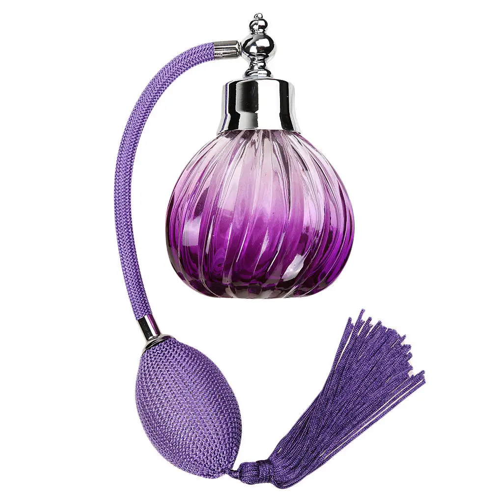 3.4oz Glass Perfume Pump Spray Bottle Scent  Container with Tassels