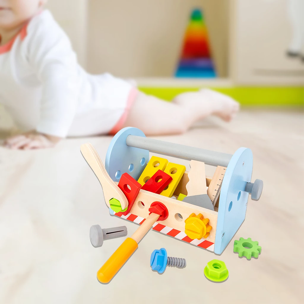 Wooden Toolbox Toy Construction Toy Construction Kids Toy for Boys & Girls