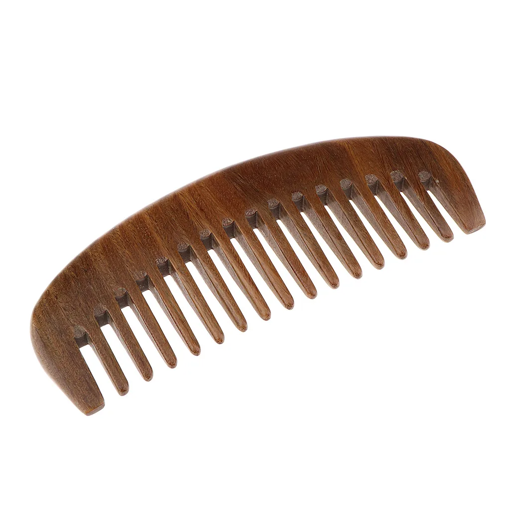Hair Comb Wood Wide Tooth Comb For Curly Hair Detangling Sandalwood,