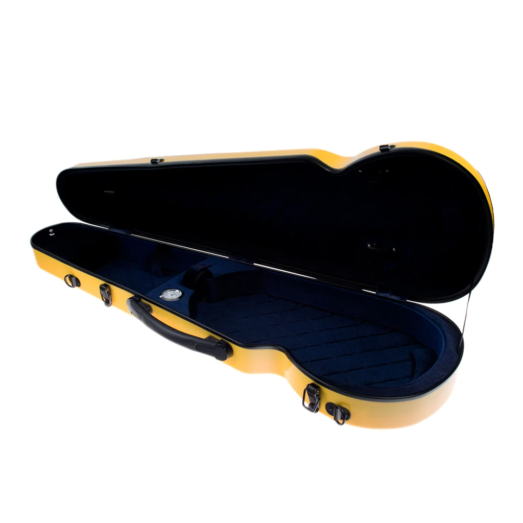 4/4 Full Size Violin Hard Case Basic Professional Triangular Shape Backpack, Super Light , Yellow
