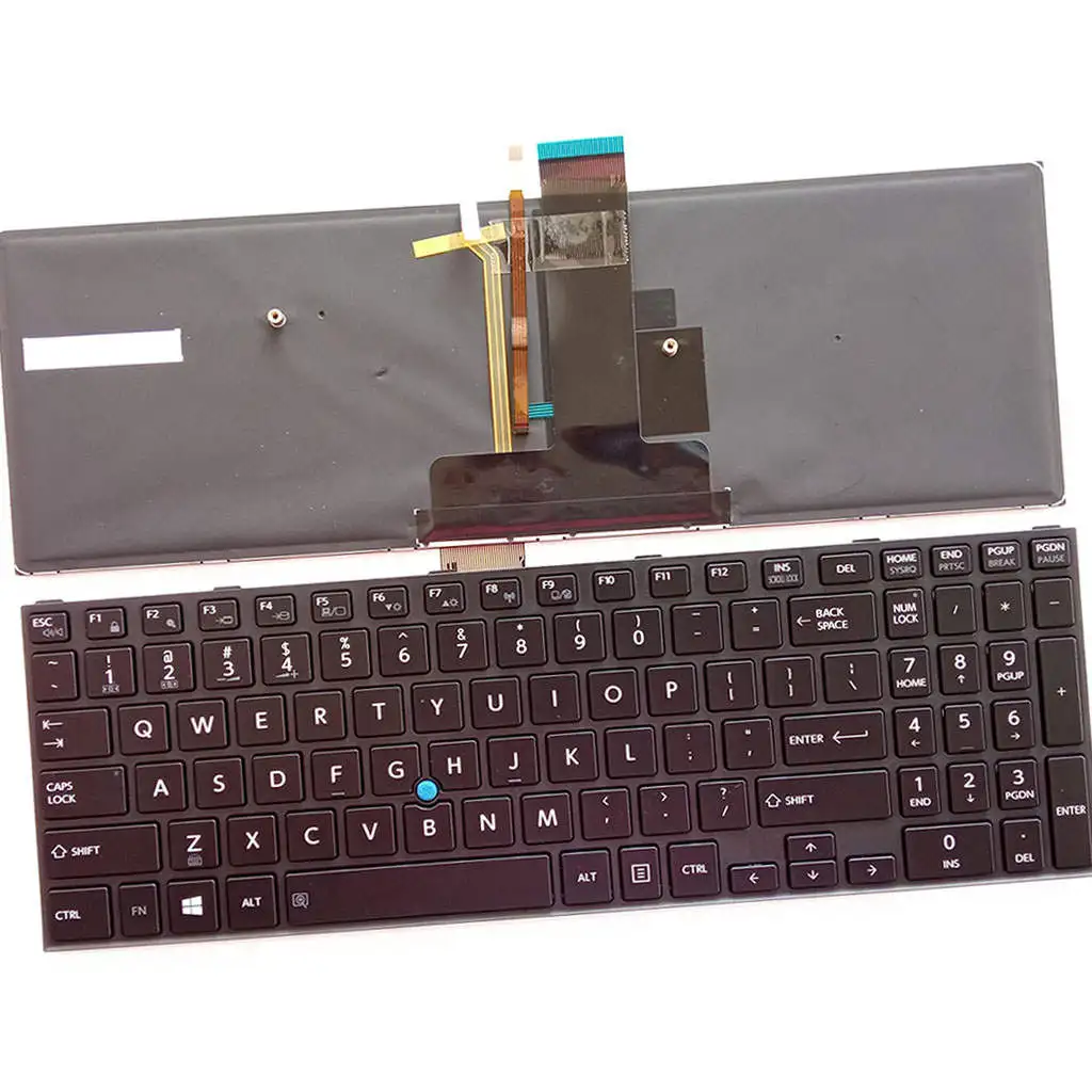 US Backlit Keyboard Replace Parts English Layout Laptop US Backlit Keyboard for Toshiba Satellite Pro R50-C Tecra A50-C Z50-C