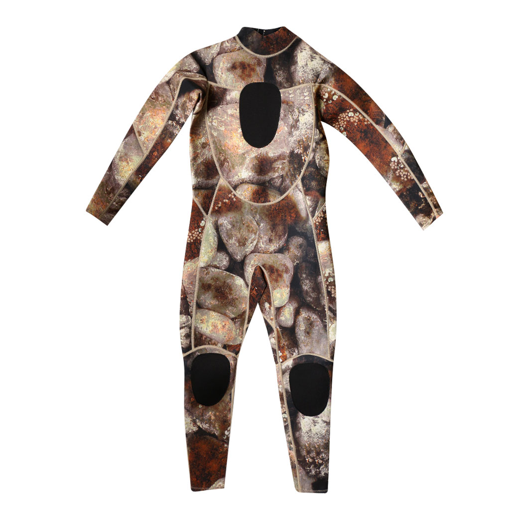 Men Camo Camouflage 3mm Neoprene Zip Back Scuba Diving Spearfishing Wetsuit