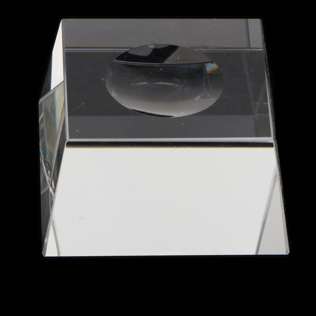 Clear Square Crystal Display Stand Holder for 40-60mm Crystal Ball Sphere Globe