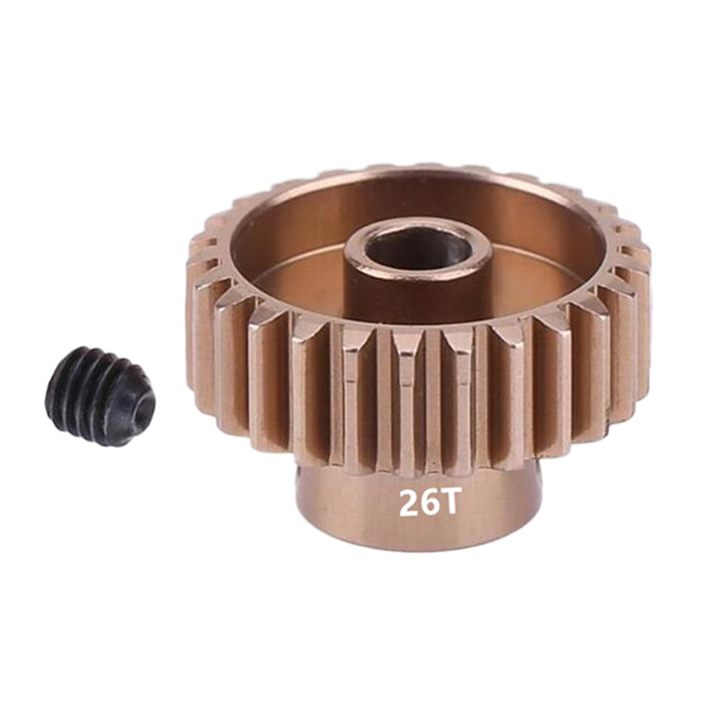 RC 26T Tooth 14.7mm Motor Gear Set for 1/10 RC  Car Climbing Truck Upgrade Parts Aluminum Pinion (48P)