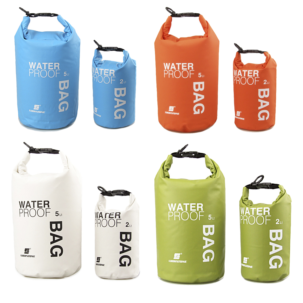 Waterproof Dry Sack Bag Pouch for Camping Boating Rafting Canoeing Hiking 2L/5L