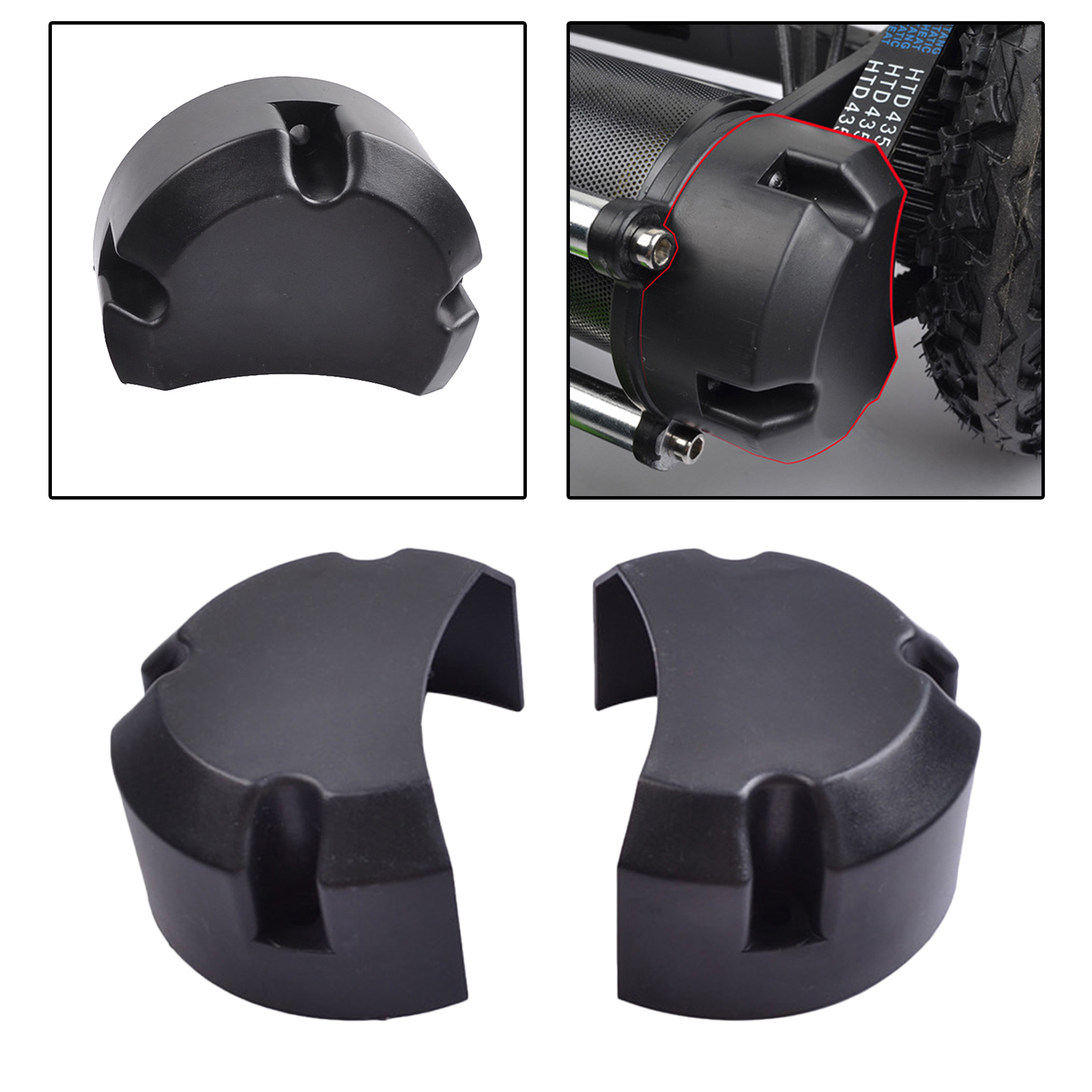 2x Durable Electric All Terrain Skateboard Belt Case Protector Electronic Off Road Sliding Plate Skate Board Belt Cover
