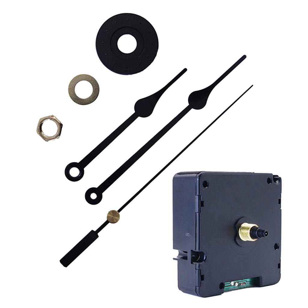 Black Jump Second Radio Controlled Ticking Quartz Clock Hands Movement Mechanism
