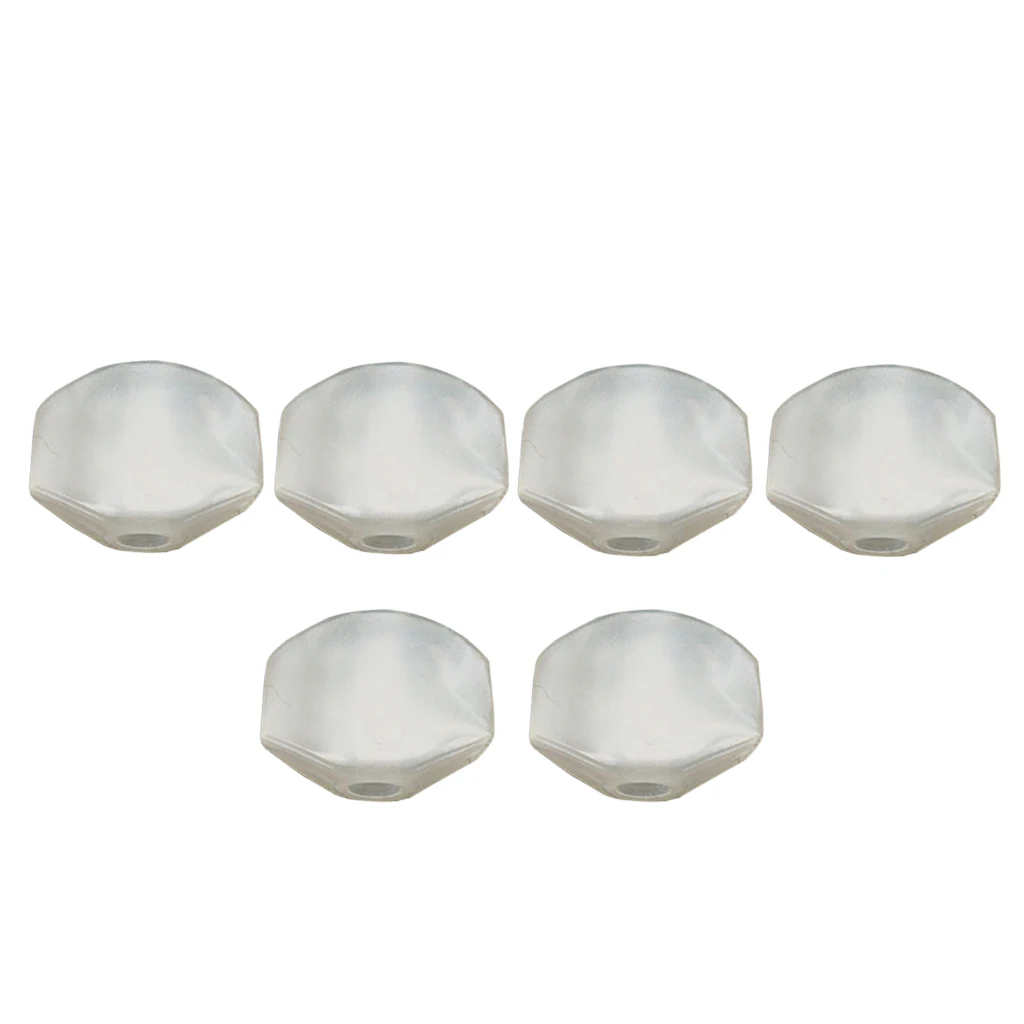 Finest Guitars Tuning Pegs Tuners Replacement Caps Handle Knobs White Musical Instrument Accessory