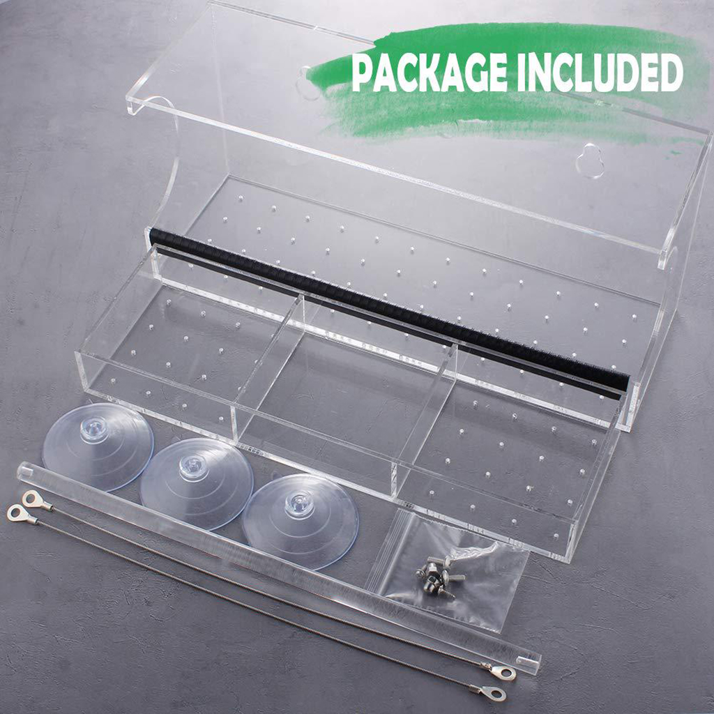 Transparent Acrylic Hanging Window Bird Feeder Birdfeeder Birdhouse Pet