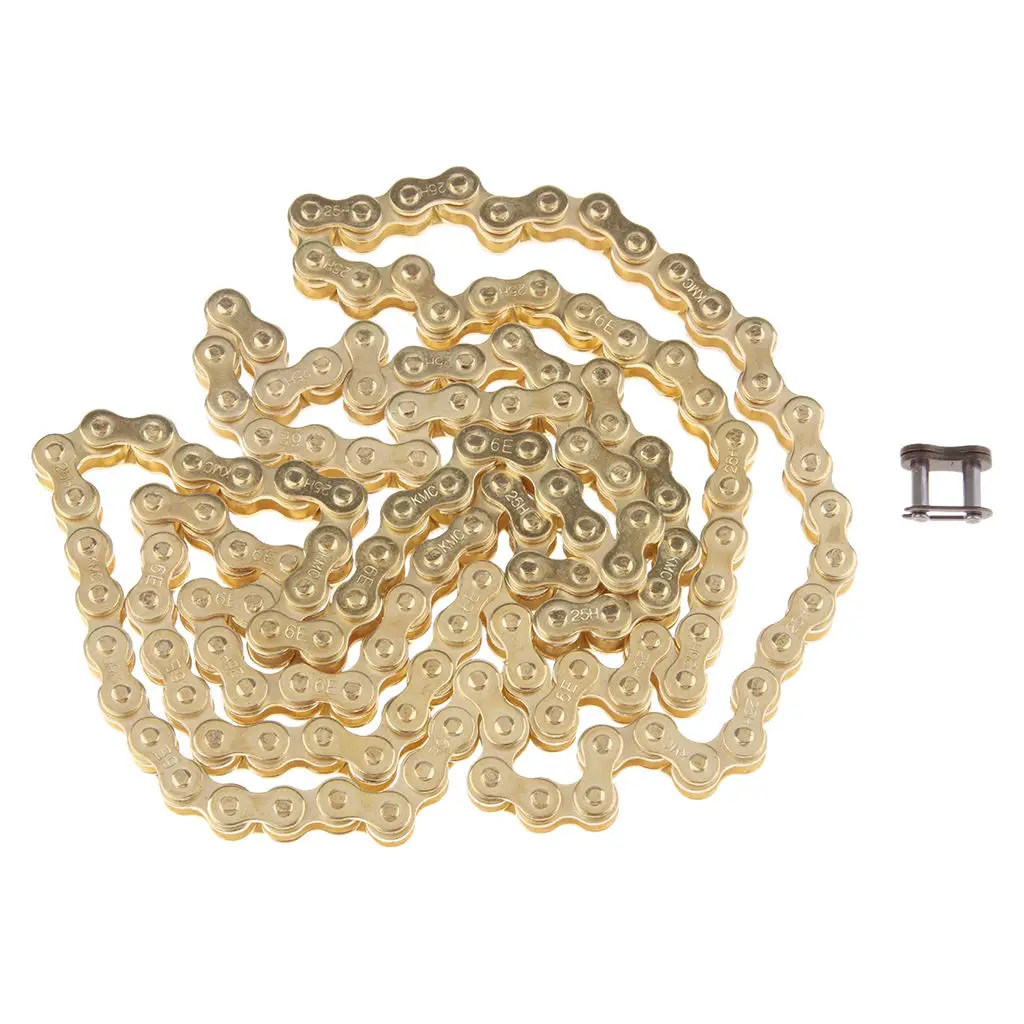 High Quality Alloy 25H 144 Link Chain Spare Master Link for 47cc 49cc Mini Pocket Dirt Bike ATV Minimoto Gold