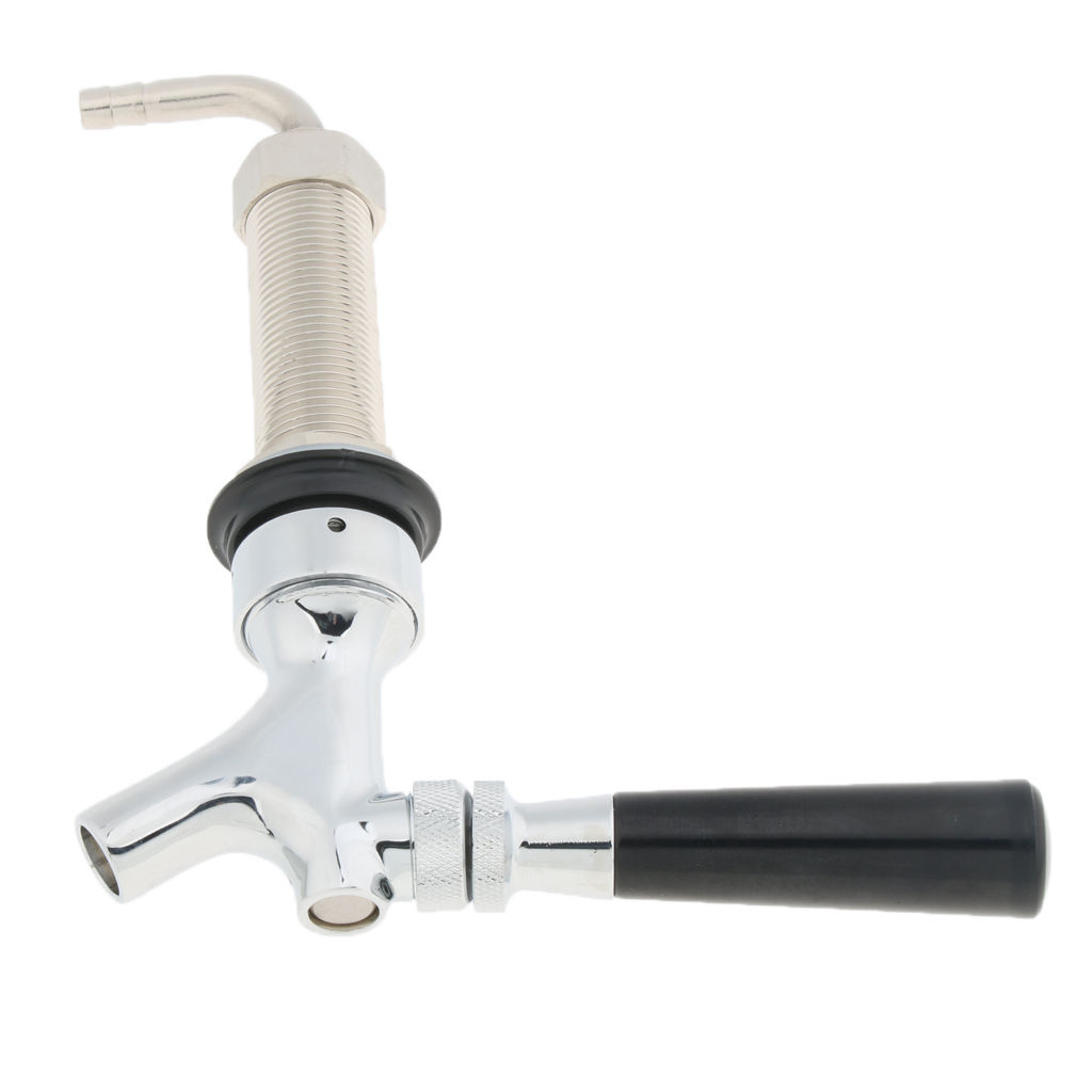 Chrome Draft Beer Faucet with long shank Combo Kit Kegerator Tap 95mm