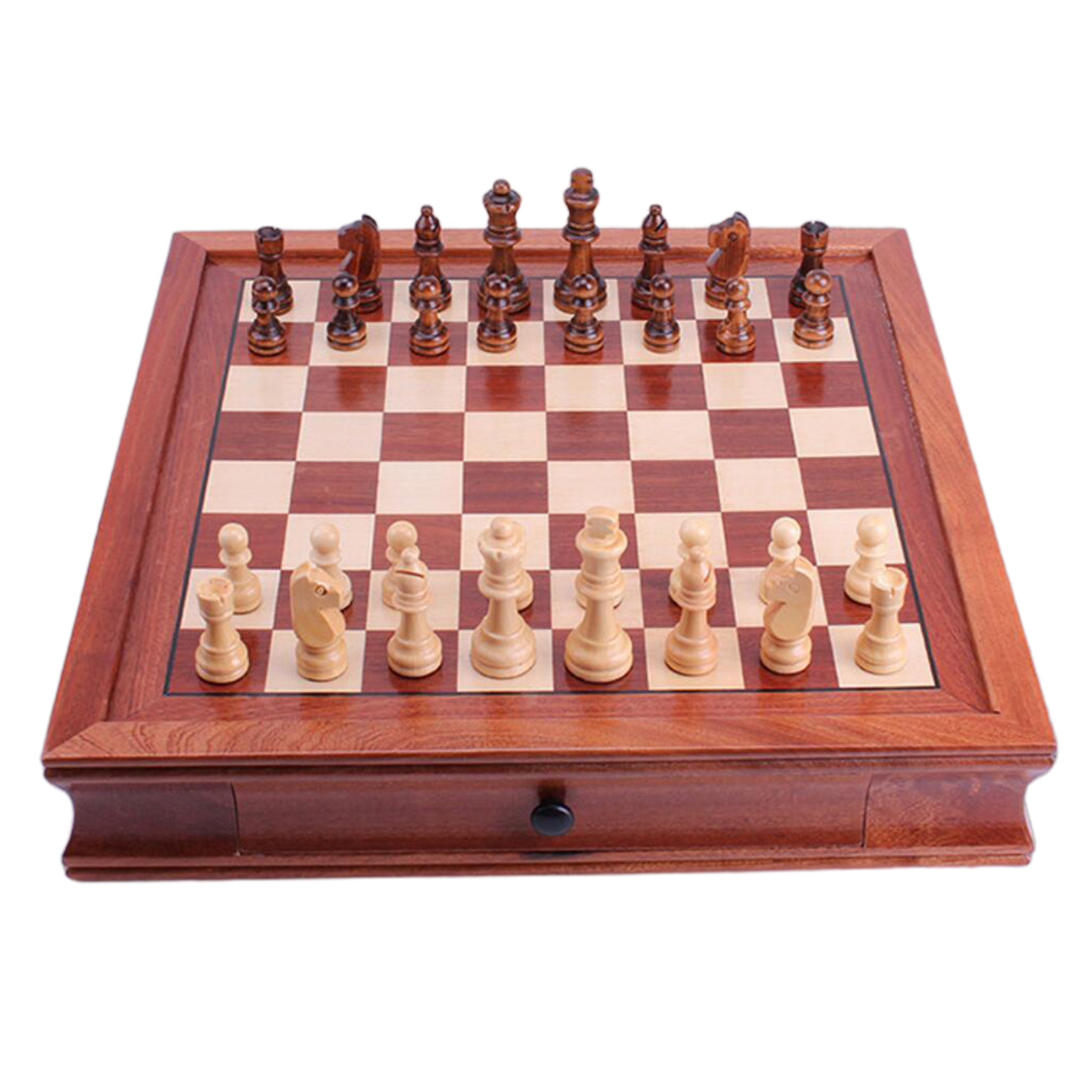 Antique Rosewood Chess Set for Adults, Handmade Pieces and Natural Solid Wooden