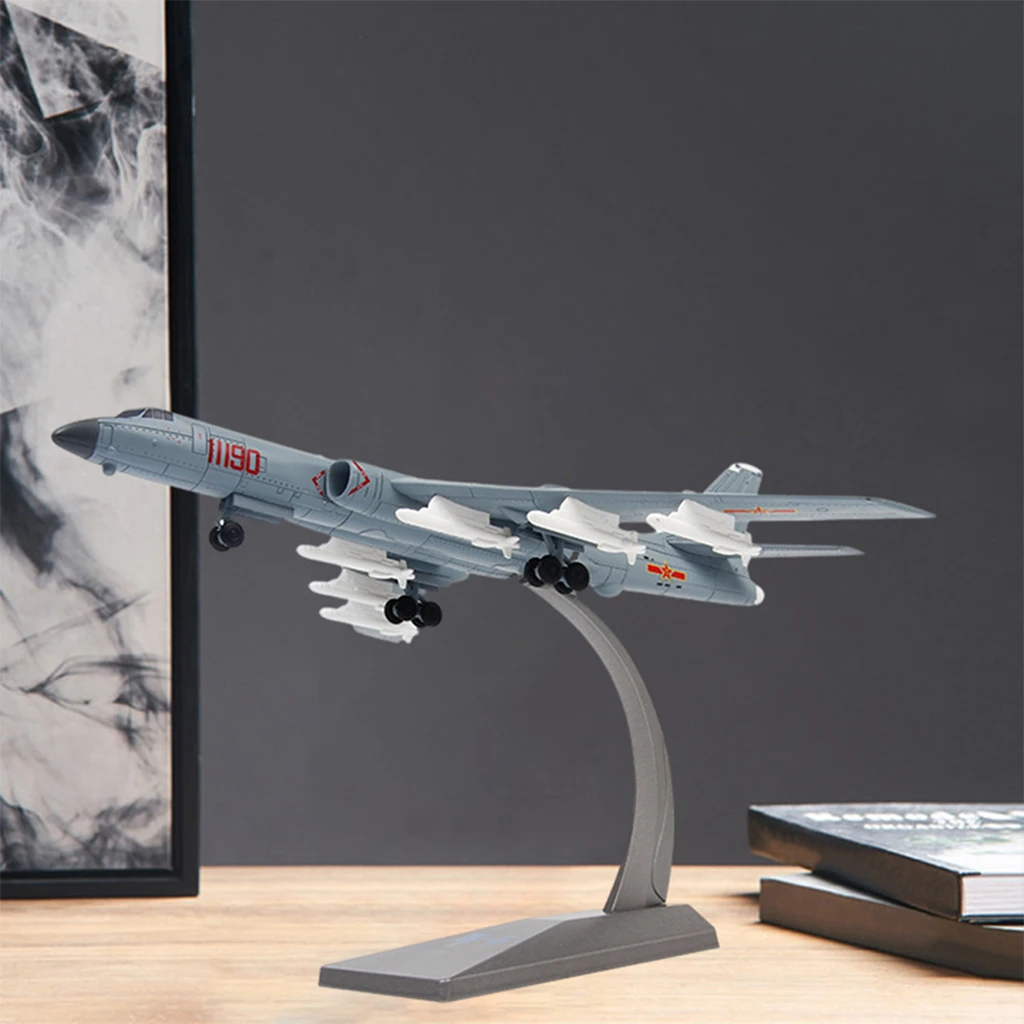 1/144 Scale Alloy Diecast Bomber 6k Aircraft Hobby Model Aircraft with Stand Display for Kids Toy Desk Decoration Friend Gift