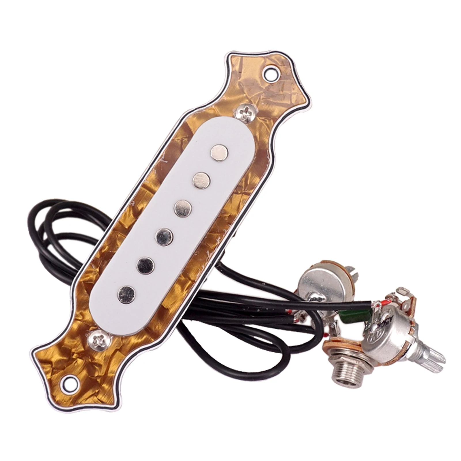 Pre-wired Cigar Box Guitar Pickup with Volume Tone Electric Guitar Parts