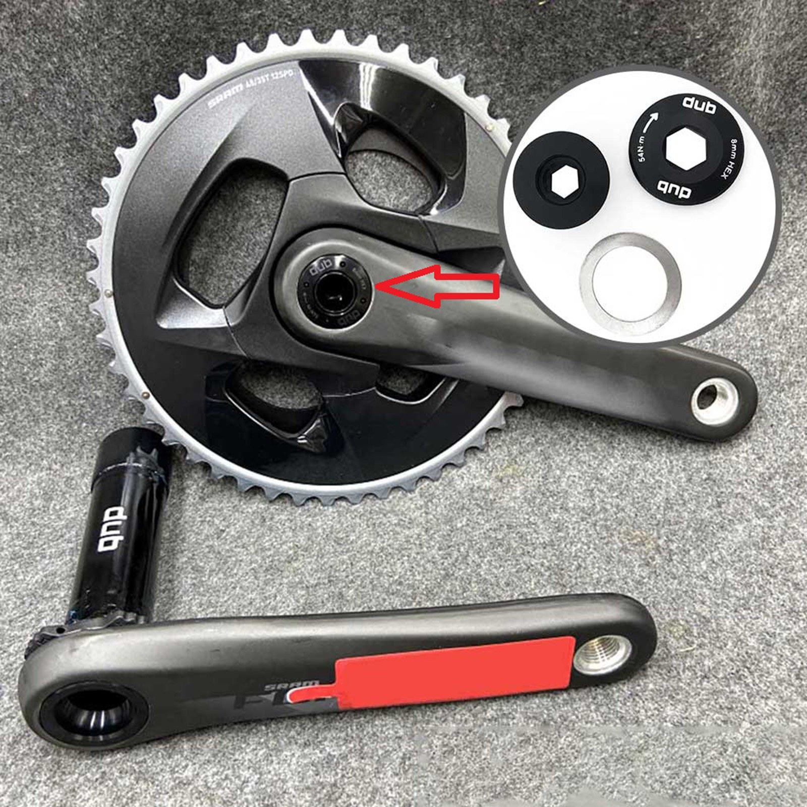 Bike Crank Arm Screws, Aluminum Alloy Threads Crankset Screw Crankarm Bolt Bracket with Dustproof Cover, Gasket Washer