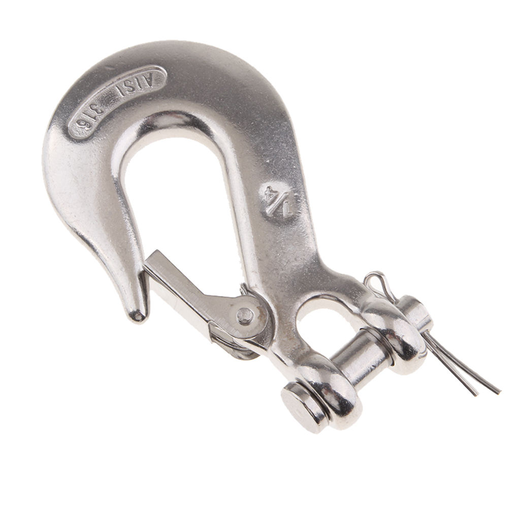 Stainless Steel 316 Clevis Grab Hook - Chain Hook Heavy Duty